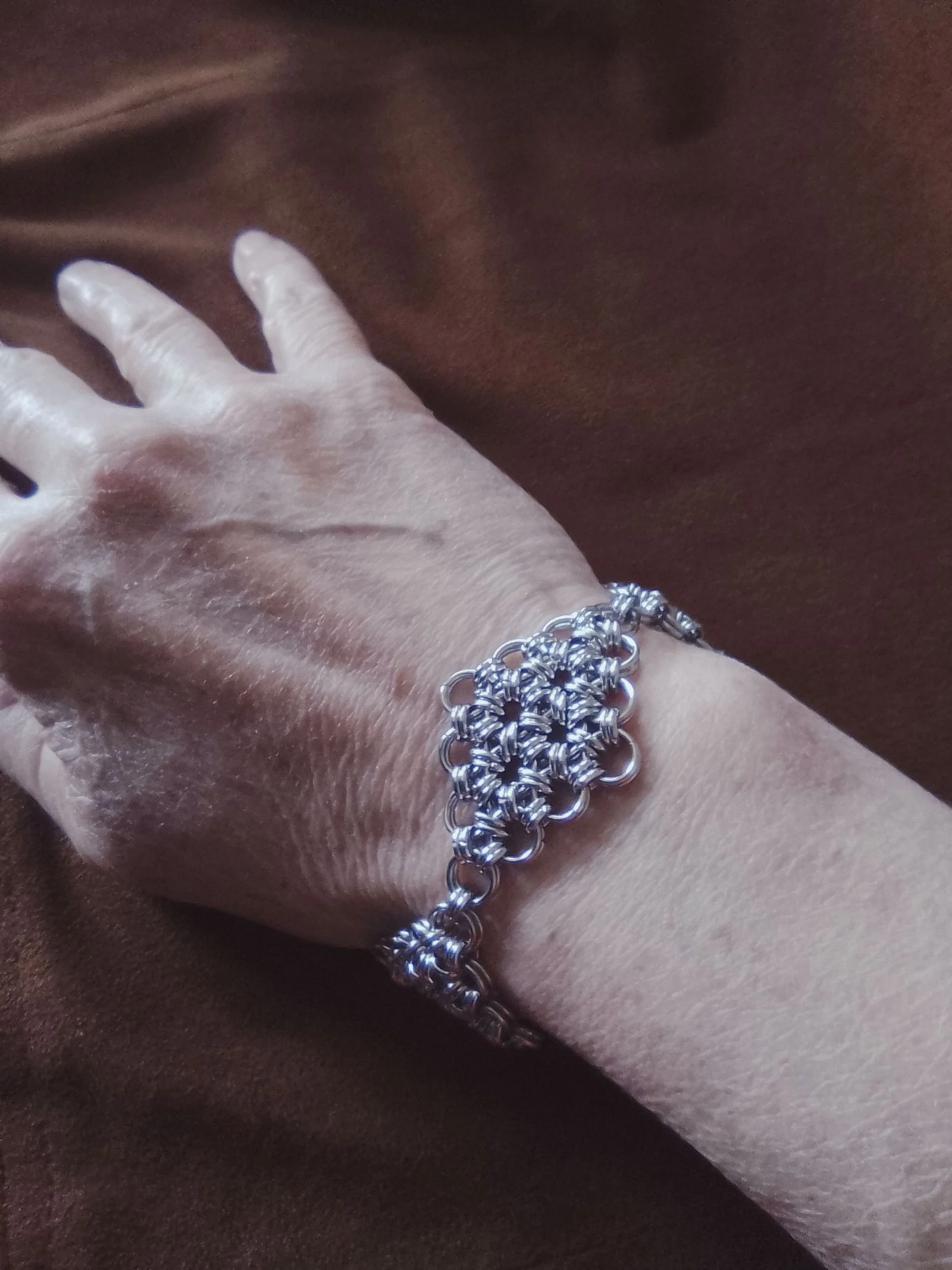 Bracelet "losange" chainmail japonais Style gothique 